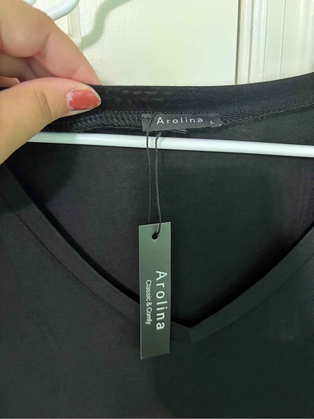 Classic Black V-Neck Short Sleeve Maxi Dress - Picture 4 of 4